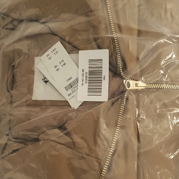 NWT Abercrombie & Fitch ultra mini utility puffer jacket brown - Picture 3 of 8
